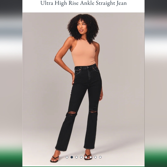 Abercrombie and Fitch Ultra High Rise Ankle Straight Jeans - Picture 1 of 4